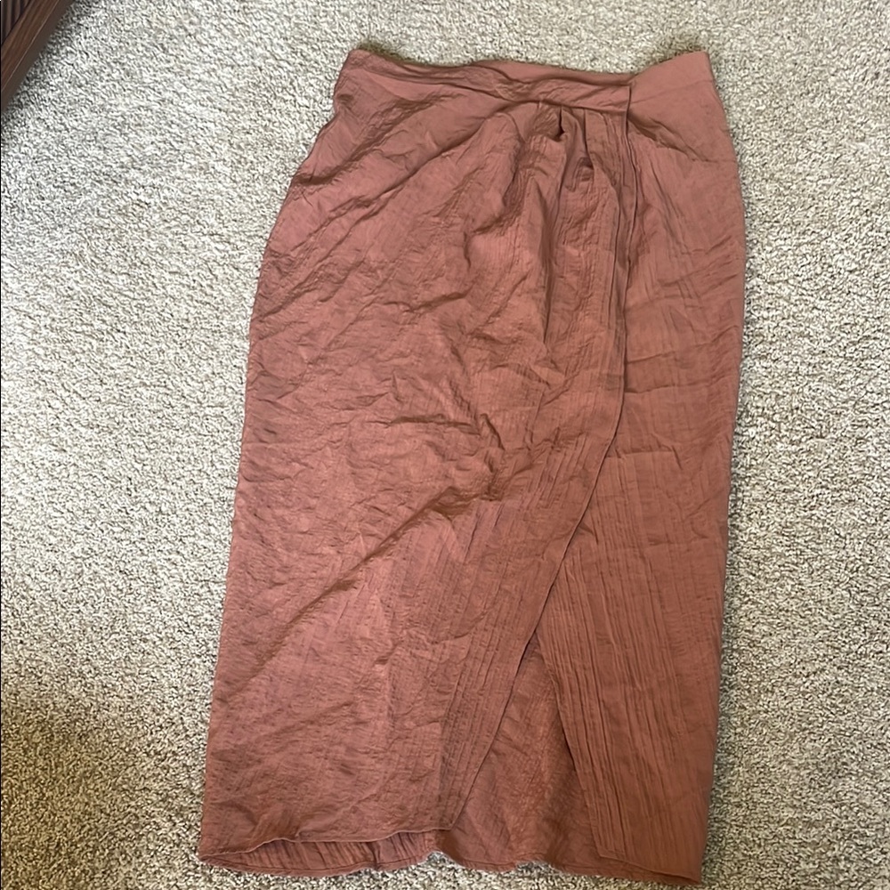 Free People light brown Skirt Ruched Wrap